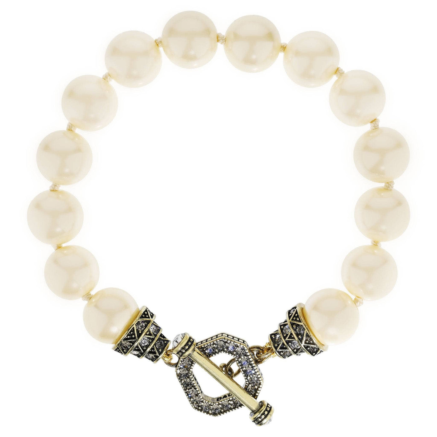 Heidi Daus® "Lavish Layers" Beaded Crystal Deco Toggle Bracelet