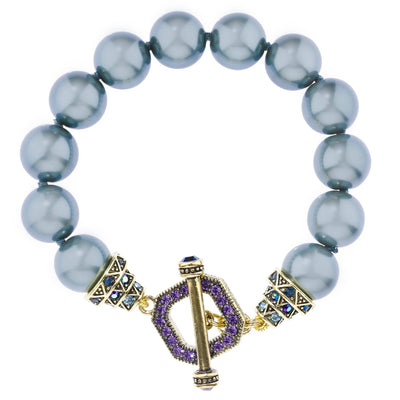 Heidi Daus® "Lavish Layers" Beaded Crystal Deco Toggle Bracelet