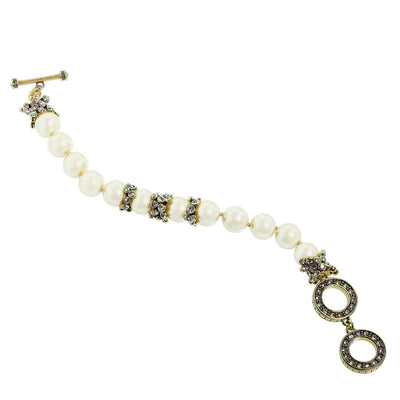 HEIDI DAUS®"Elegant Tear Drop" Beaded Crystal Toggle Bracelet