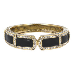 HEIDI DAUS®"Bar Harbor Elegance" Crystal & Enamel Modern Bracelet