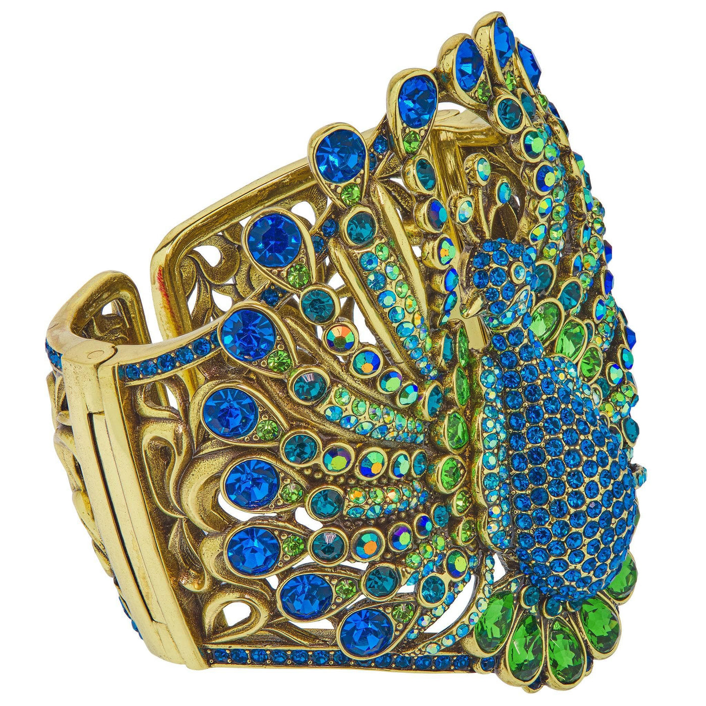 HEIDI DAUS® "Peacock Royale" Crystal Peacock Bracelet