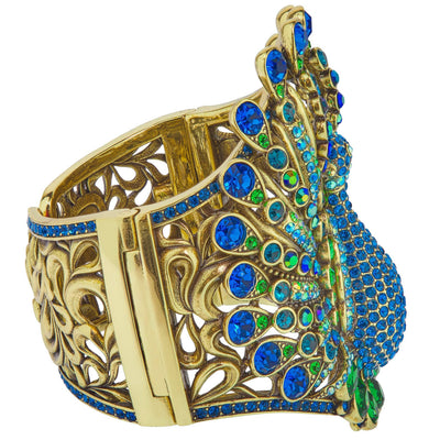 HEIDI DAUS® "Peacock Royale" Crystal Peacock Bracelet