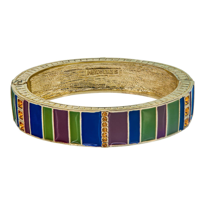 Heidi Daus®"Color Crazy" Crystal &amp; Enamel Bangle Deco Bracelet HEIDI DAUS®