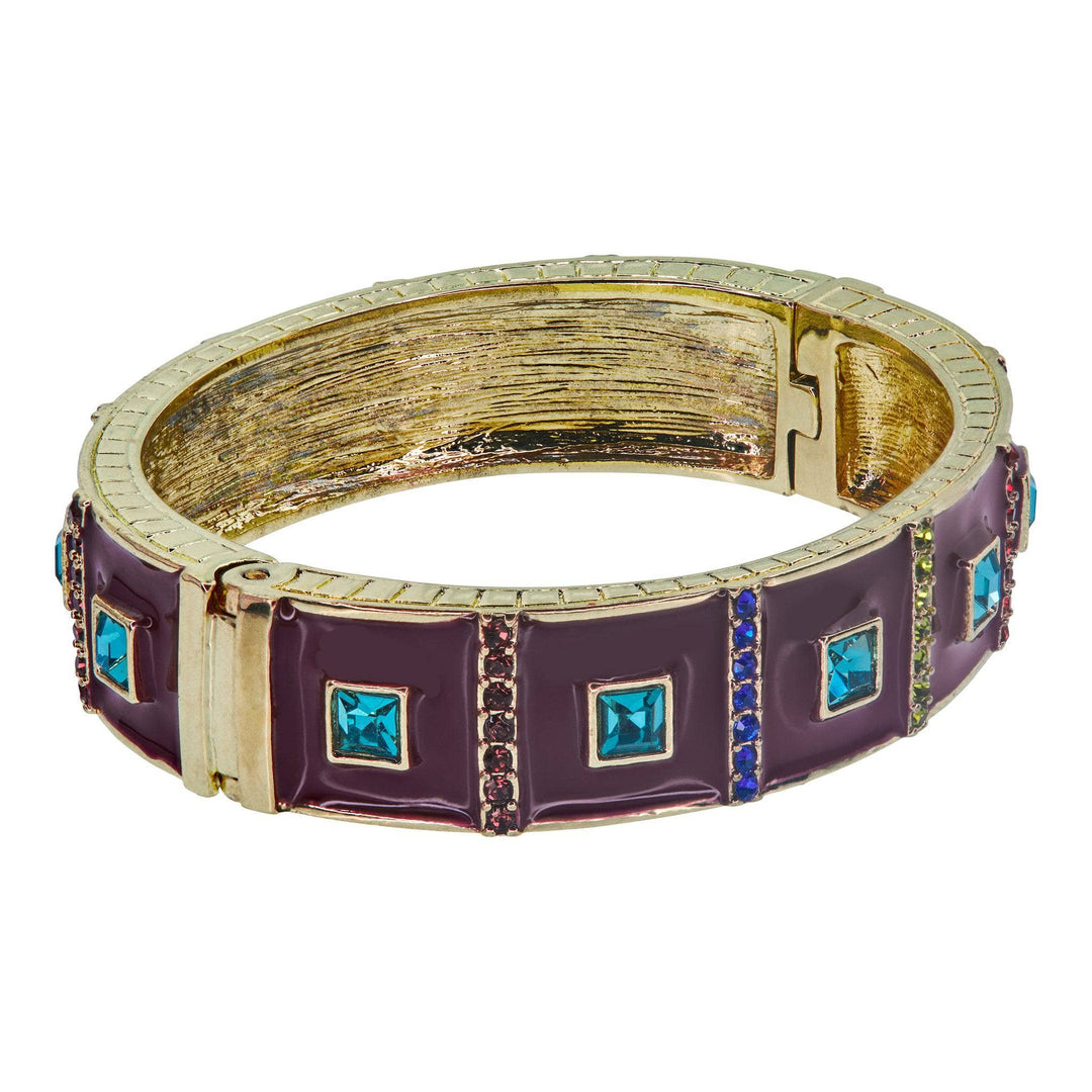 Heidi Daus®"Color Crazy" Crystal &amp; Enamel Bangle Deco Bracelet HEIDI DAUS®