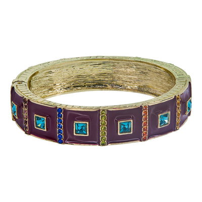 Heidi Daus®"Color Crazy" Crystal & Enamel Bangle Deco Bracelet