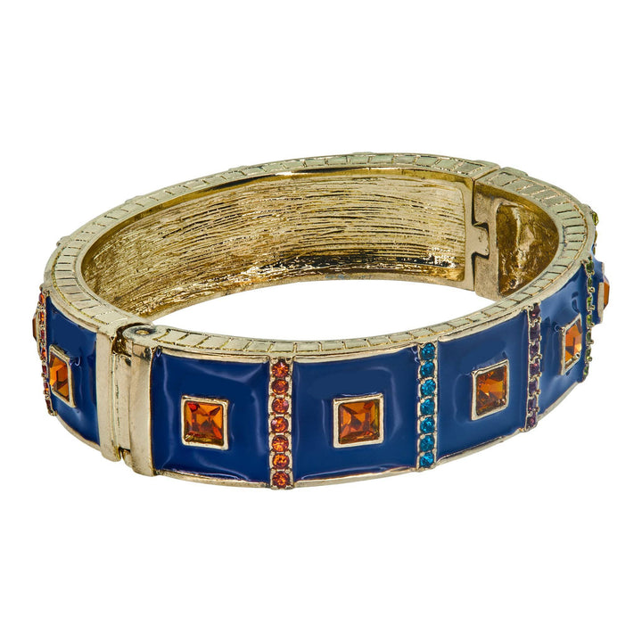 Heidi Daus®"Color Crazy" Crystal &amp; Enamel Bangle Deco Bracelet HEIDI DAUS®