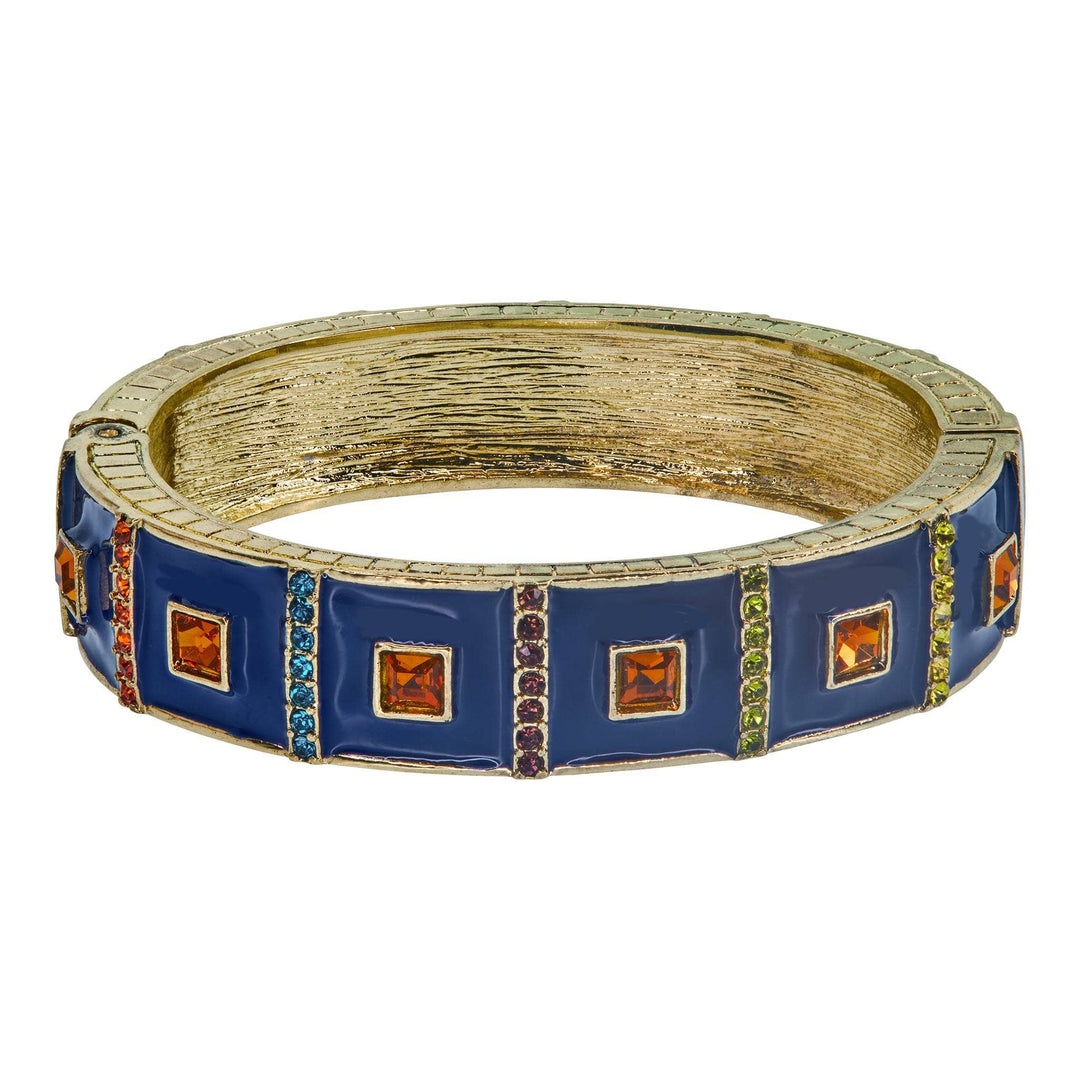Heidi Daus®"Color Crazy" Crystal &amp; Enamel Bangle Deco Bracelet HEIDI DAUS®