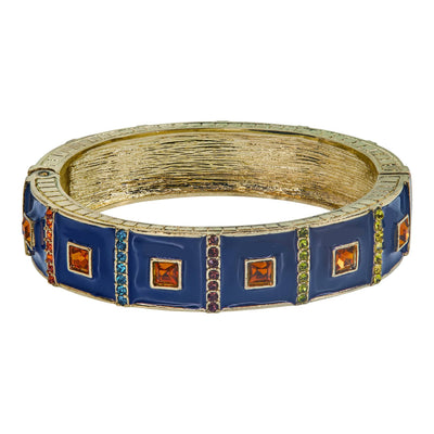 Heidi Daus®"Color Crazy" Crystal & Enamel Bangle Deco Bracelet