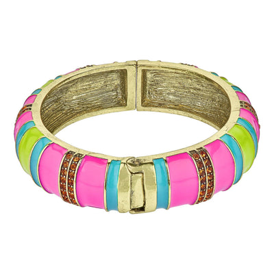 Heidi Daus®"Color Crazy" Crystal & Enamel Bangle