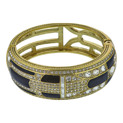 HEIDI DAUS® "To Tie For" Crystal & Enamel Art Deco Bracelet