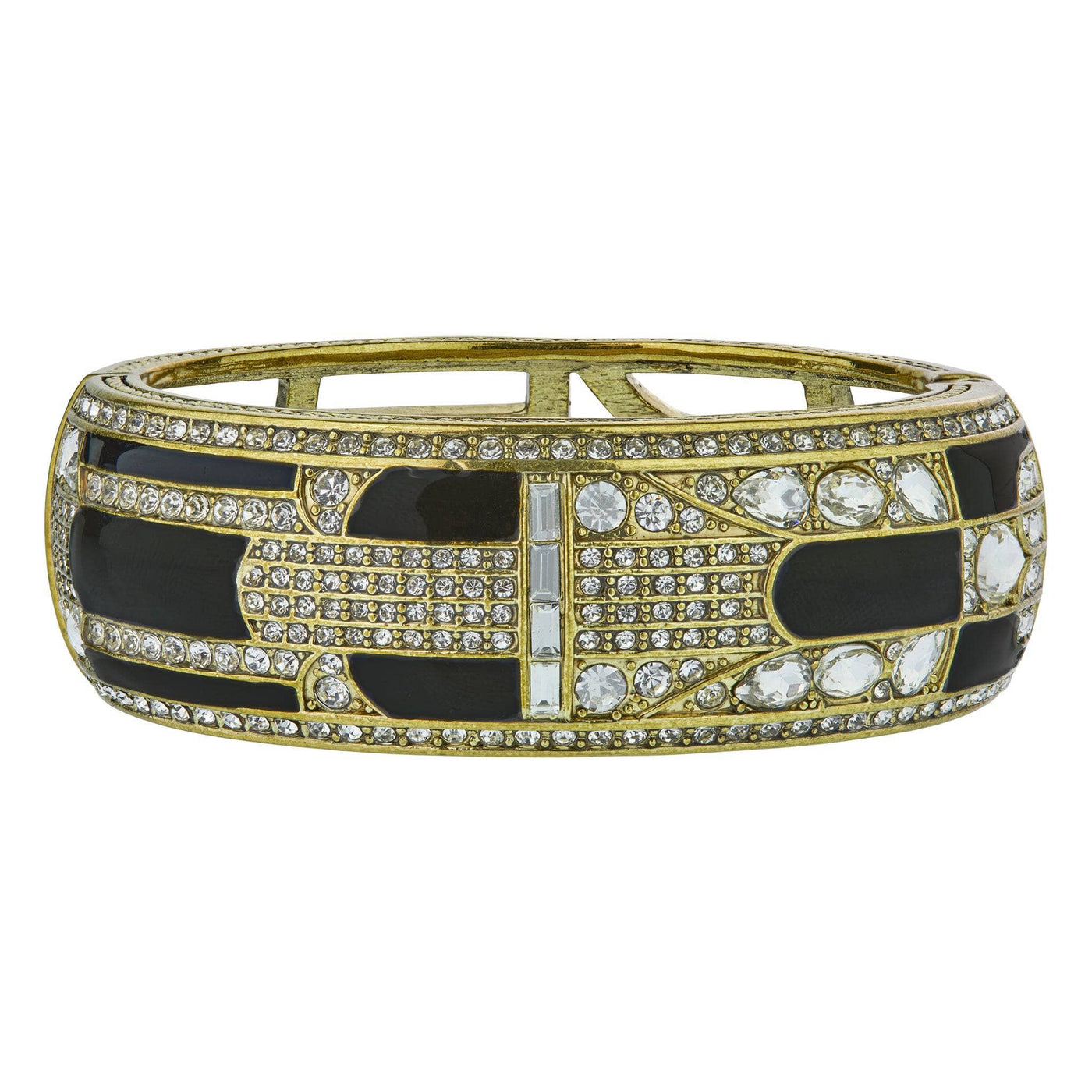 HEIDI DAUS® "To Tie For" Crystal & Enamel Art Deco Bracelet