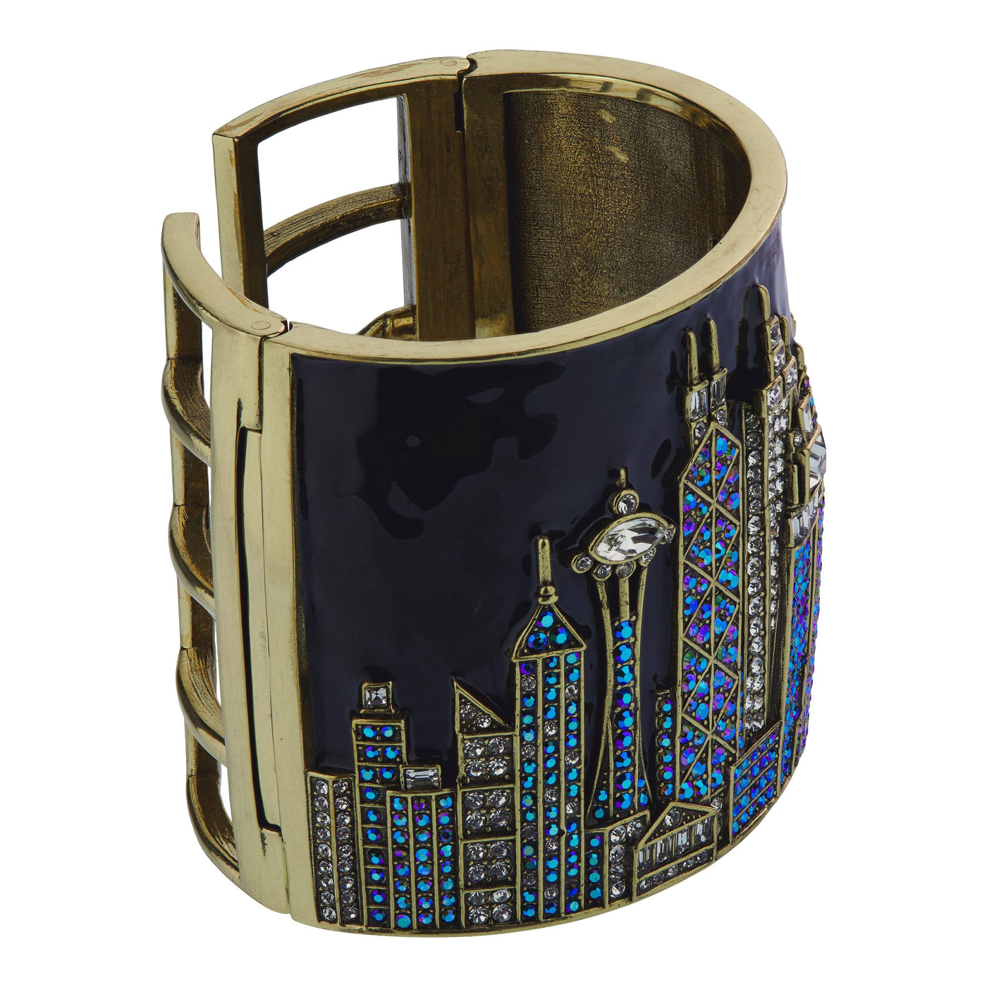 Heidi Daus® "Skyline Drive" Enamel Crystal Statement Bracelet