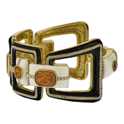 HEIDI DAUS®"New Century" Enamel & Crystal Deco Bracelet