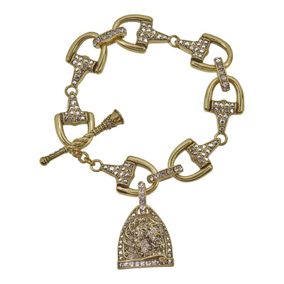 HEIDI DAUS®"Chantilly Royale" Crystal Horse Toggle Bracelet