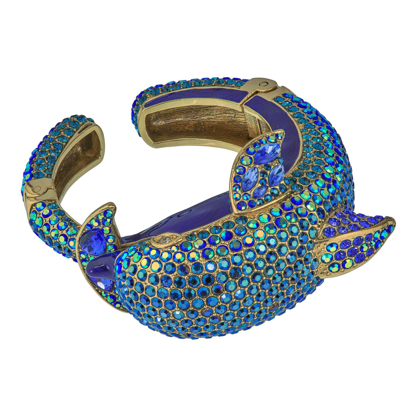 Heidi Daus®"Playful Porpoise" Crystal & Enamel Dolphin Bracelet