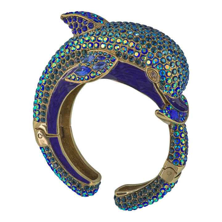 Heidi Daus®"Playful Porpoise" Crystal &amp; Enamel Dolphin Bracelet HEIDI DAUS®
