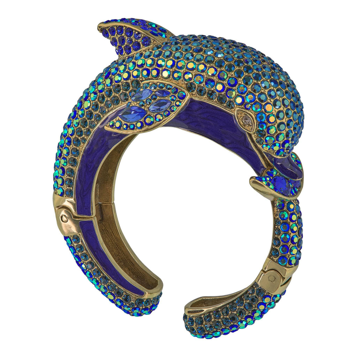 Heidi Daus®"Playful Porpoise" Crystal & Enamel Dolphin Bracelet