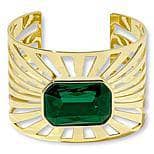 HEIDI DAUS®"Sunray" Goldtone Octagonal Stone Cuff Bracelet HEIDI DAUS®