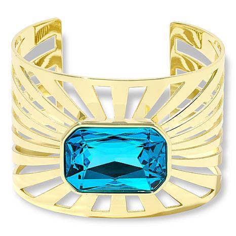 HEIDI DAUS®"Sunray" Goldtone Octagonal Stone Cuff Bracelet HEIDI DAUS®