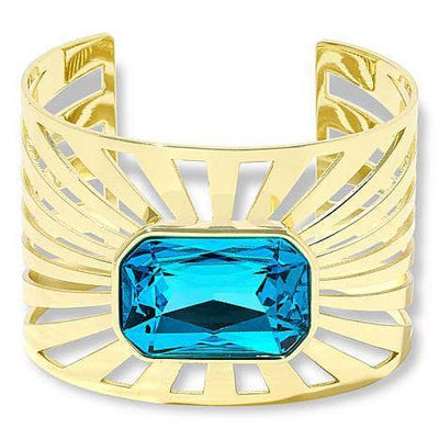 HEIDI DAUS®"Sunray" Goldtone Octagonal Stone Cuff Bracelet HEIDI DAUS®