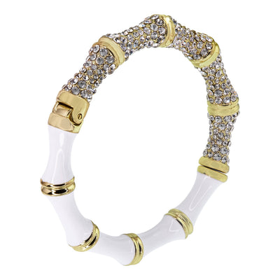 Heidi Daus®"Bamboo Garden" Crystal & Enamel Bracelet