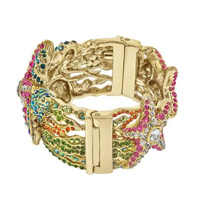 HEIDI DAUS® "Ocean View" Crystal & Enamel Statement Bracelet