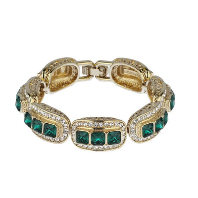 HEIDI DAUS®"Posh Classic" Crystal Art Deco Layout Bracelet