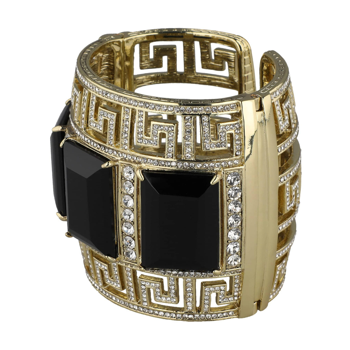 HEIDI DAUS® "Fabulous Greek Key" Crystal Statement Cuff Bracelet