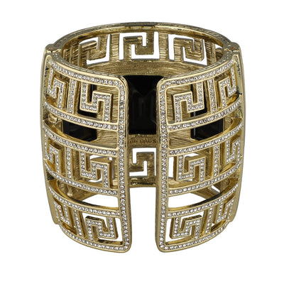 HEIDI DAUS® "Fabulous Greek Key" Crystal Statement Cuff Bracelet