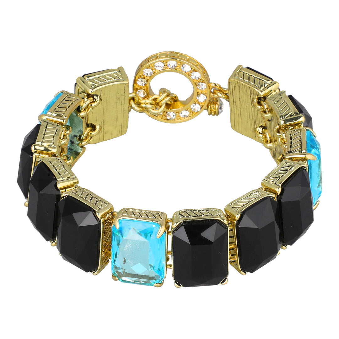 HEIDI DAUS® “French Riviera” Crystal & French Resin Art Deco Link Brac