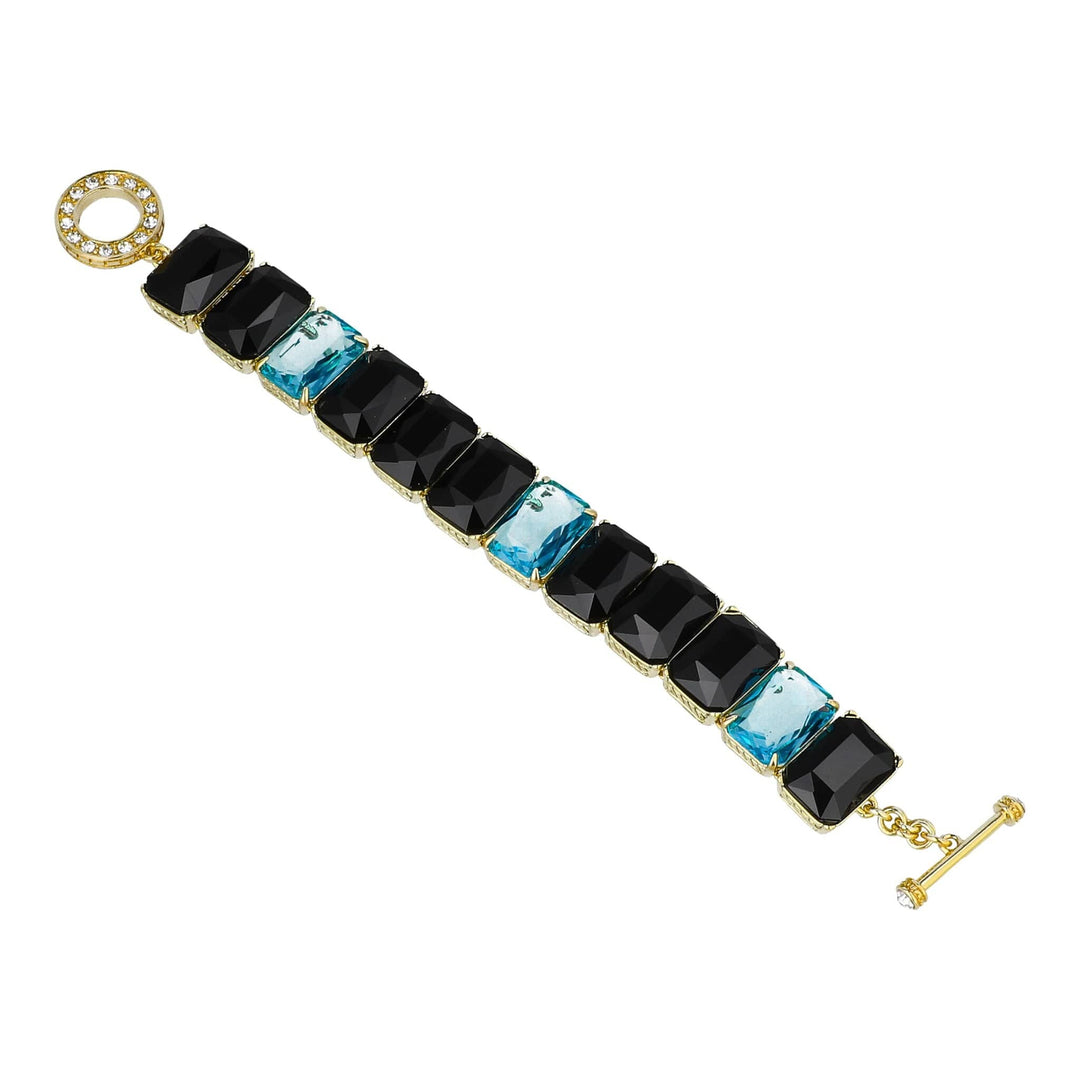 HEIDI DAUS® “French Riviera” Crystal & French Resin Art Deco Link Brac