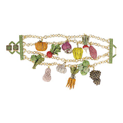 HEIDI DAUS® "Veritable Vegetable" Crystal Autumn Harvest Charm Bracelet