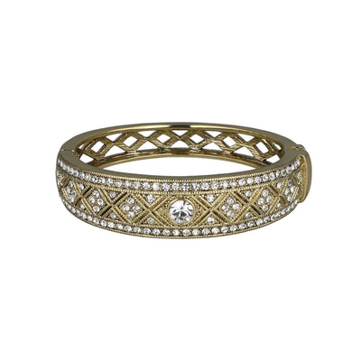HEIDI DAUS® "The Daily Double" Crystal Art Deco Bangle Bracelet Set