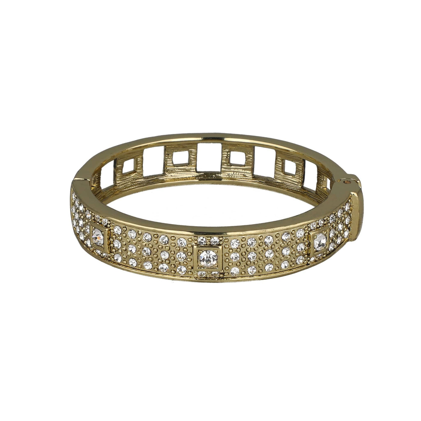 HEIDI DAUS® "The Daily Double" Crystal Art Deco Bangle Bracelet Set