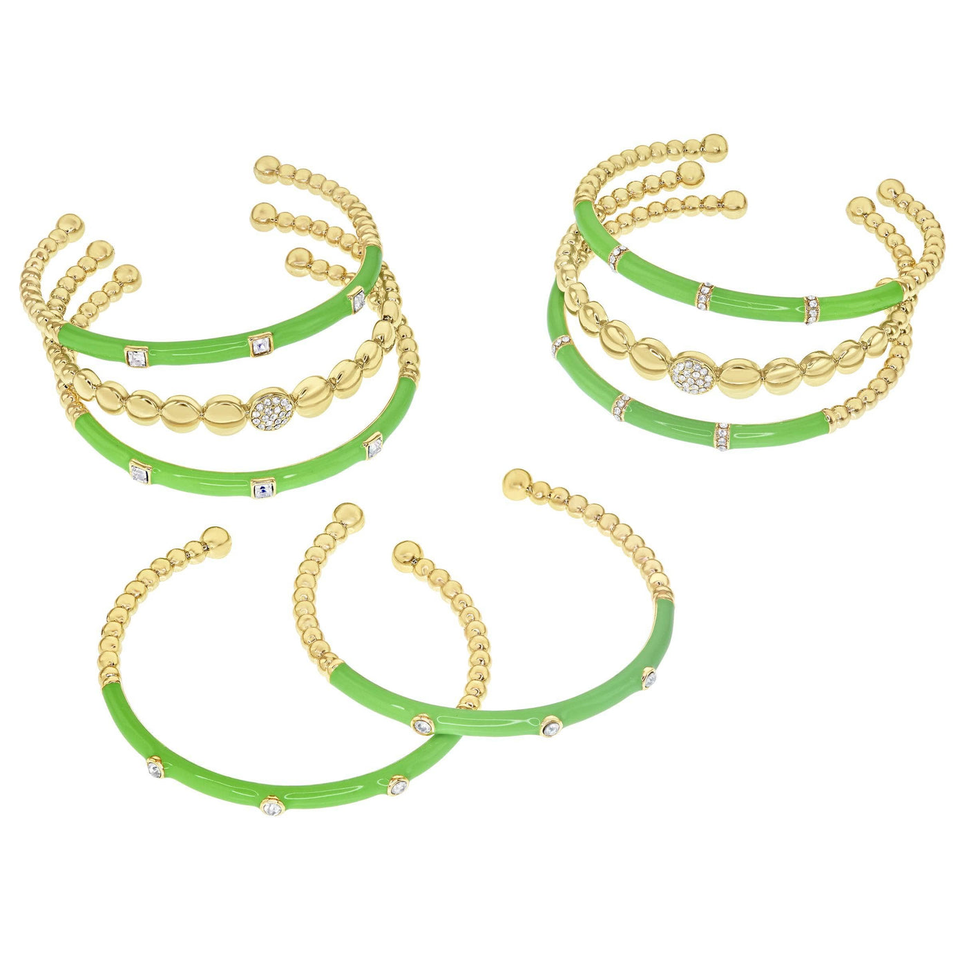 Heidi Daus®"Slim Pickens" Crystal & Enamel 8 Piece Bracelet Set