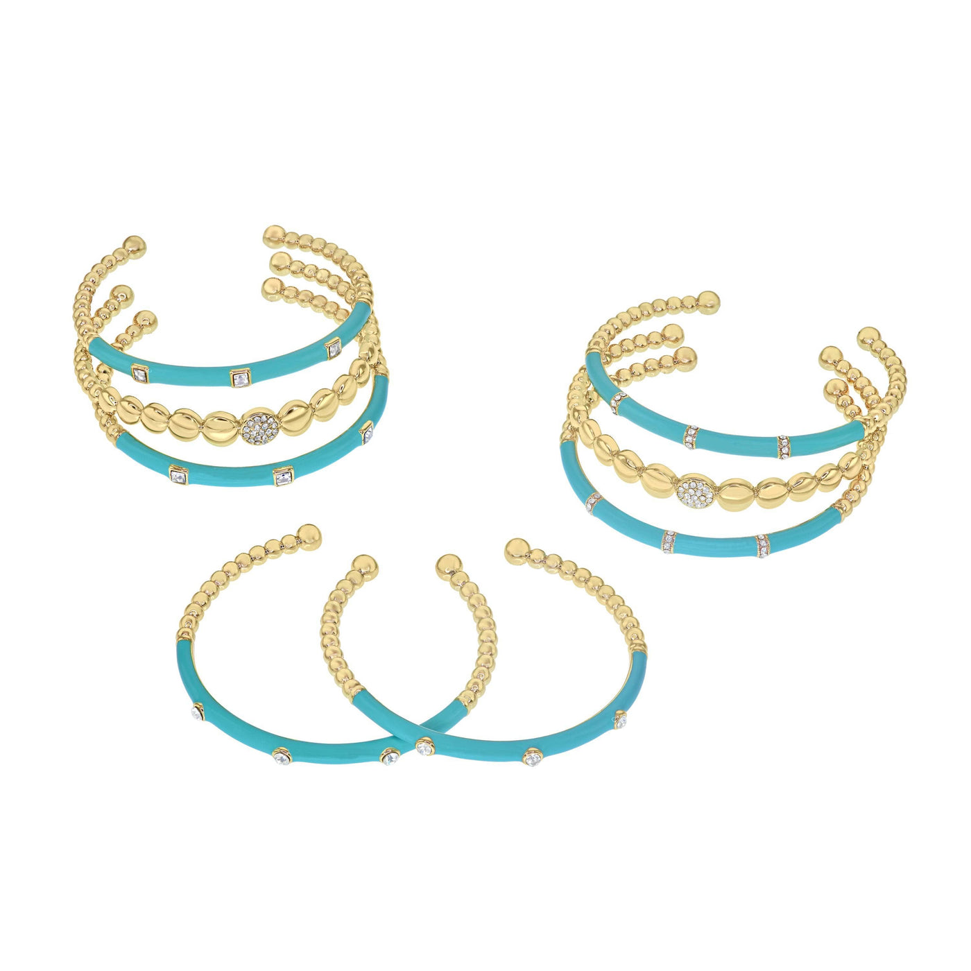 Heidi Daus®"Slim Pickens" Crystal & Enamel 8 Piece Bracelet Set