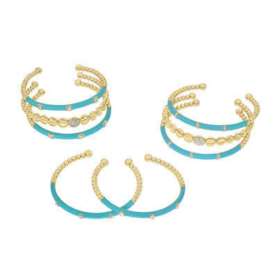 Heidi Daus®"Slim Pickens" Crystal & Enamel 8 Piece Bracelet Set
