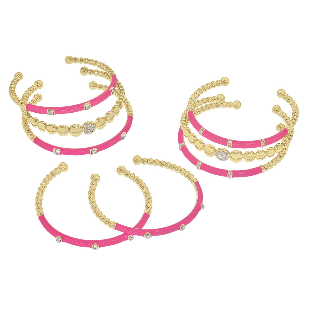 Heidi Daus®"Slim Pickens" Crystal & Enamel 8 Piece Bracelet Set HEIDI DAUS®
