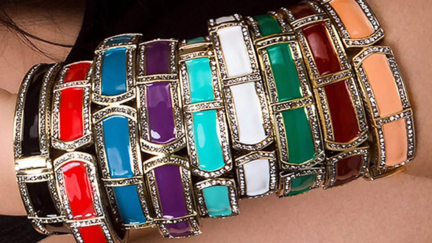 HEIDI DAUS®"Bar Harbor Elegance" Enamel Crystal Deco Bracelet