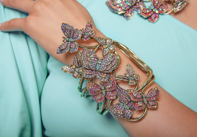 HEIDI DAUS® "Butterfly Ballet" Crystal Butterfly Statement Cuff Bracelet
