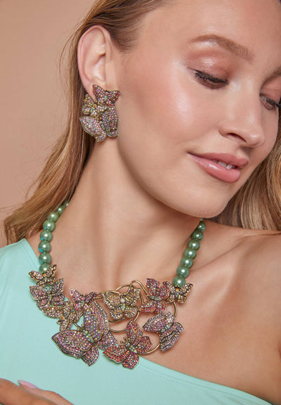 HEIDI DAUS® "Butterfly Ballet" Crystal Butterfly Drop Earrings