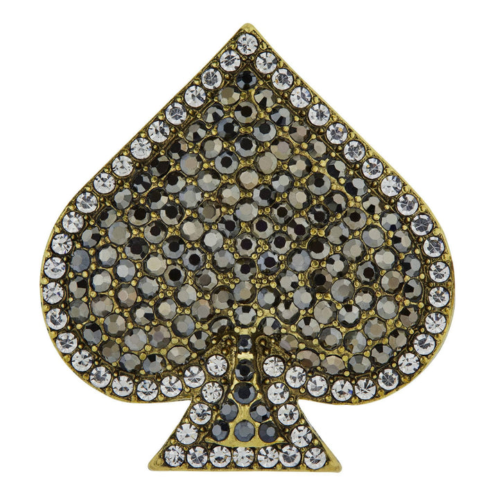 HEIDI DAUS®"Dealers Choice Spade" Crystal Spade Pin HEIDI DAUS®