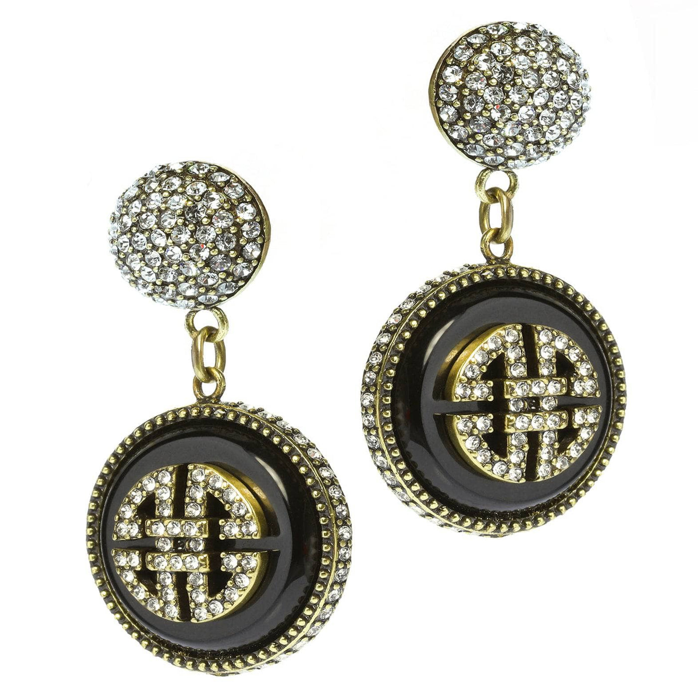 HEIDI DAUS®"Chinois Mystique" Crystal Shou Chinoise Dangle Earrings