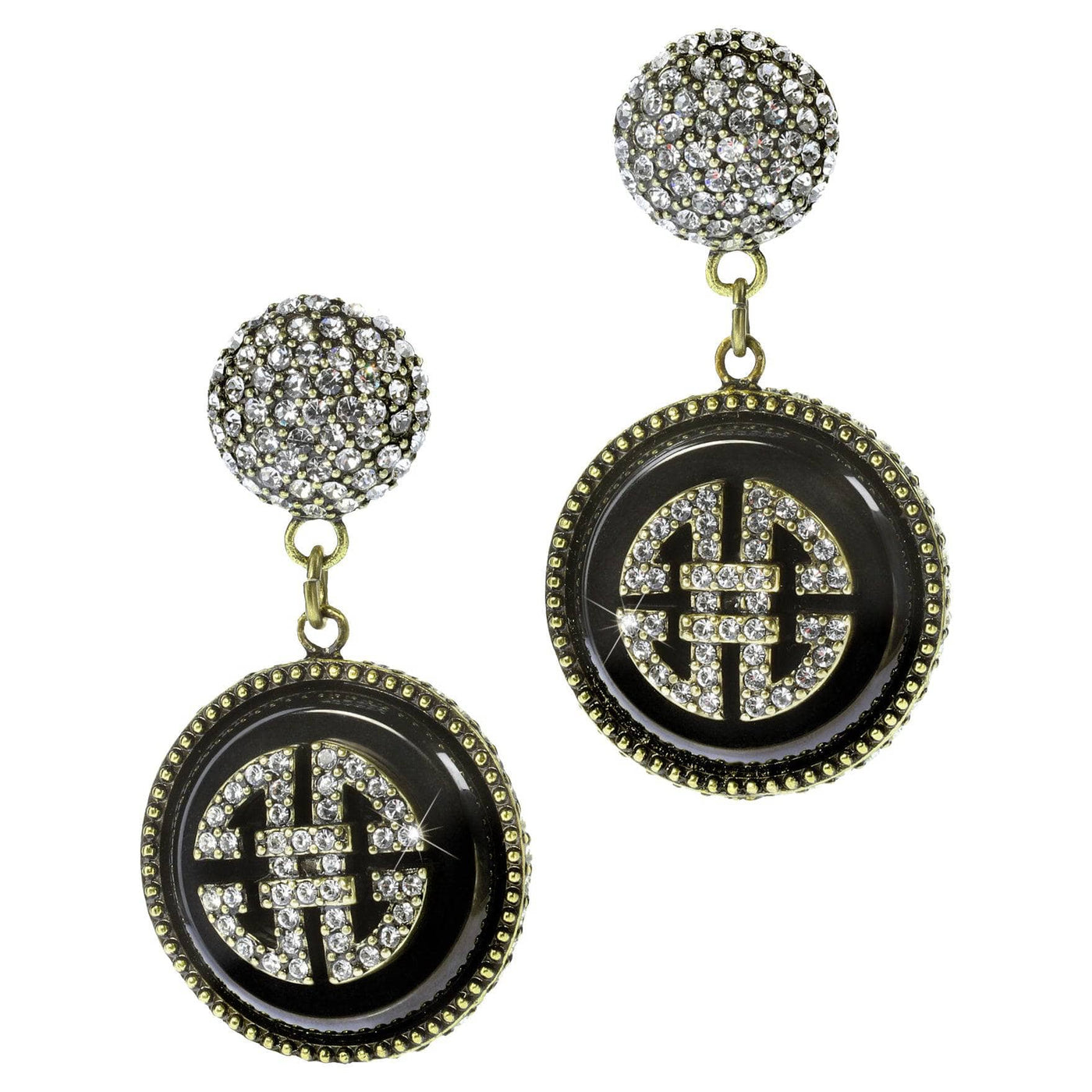 HEIDI DAUS®"Chinois Mystique" Crystal Shou Chinoise Dangle Earrings