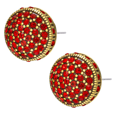 HEIDI DAUS®"Belgian Disc" Crystal Button Earring