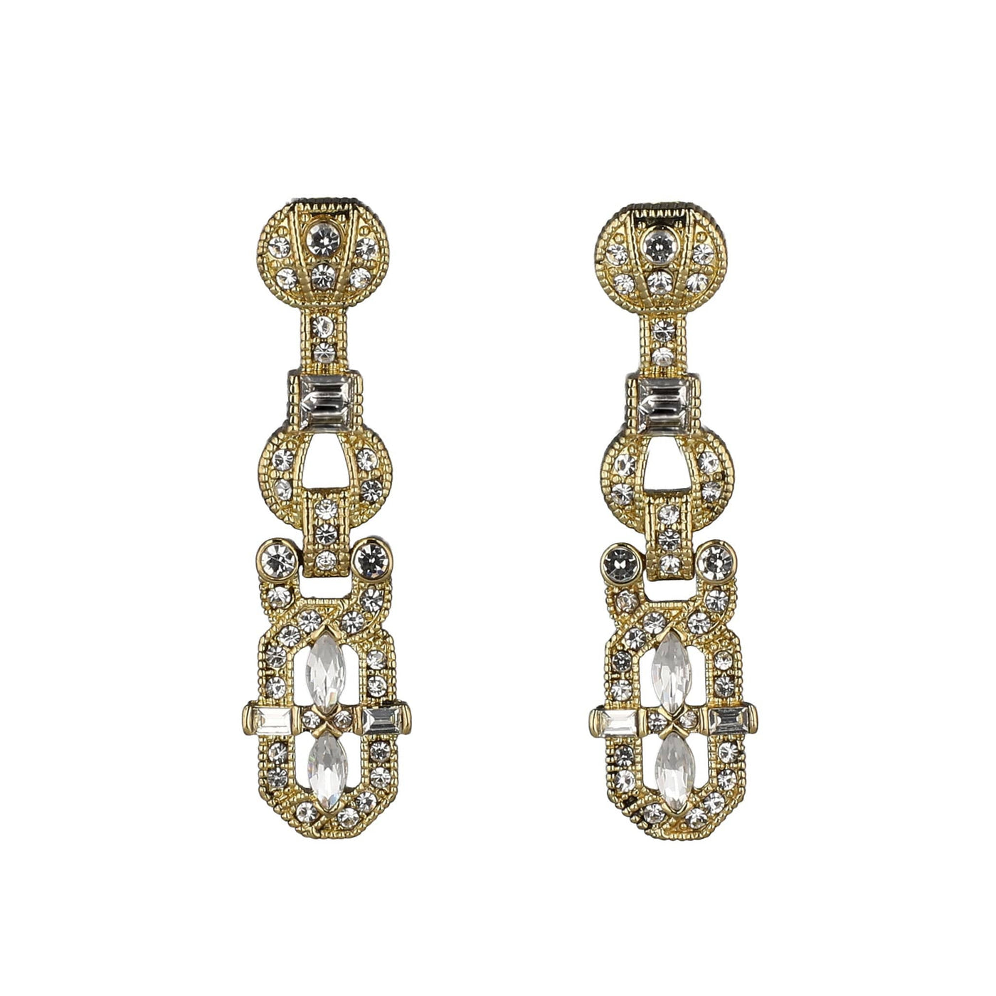 HEIDI DAUS® "It's A Fine Line" Crystal Art Deco Earrings