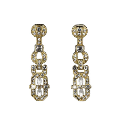 HEIDI DAUS® "It's A Fine Line" Crystal Art Deco Earrings