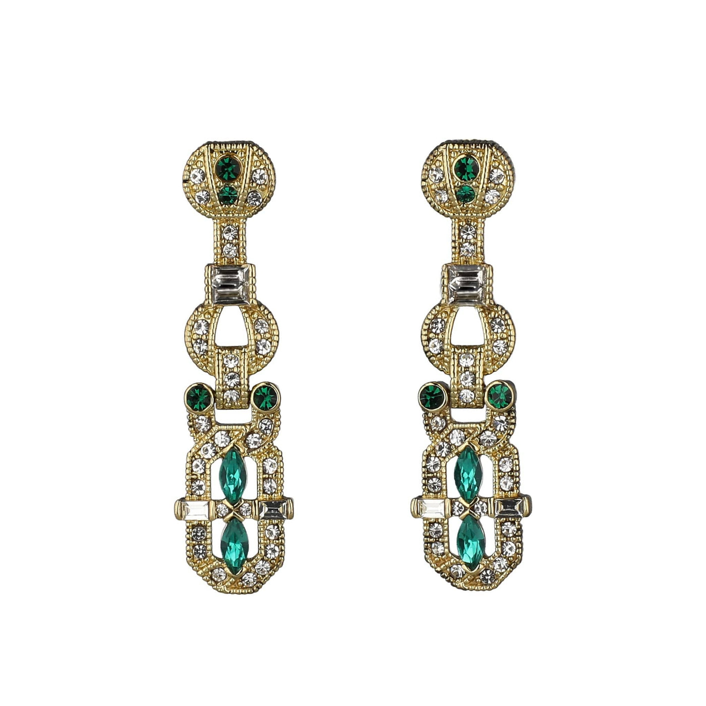 HEIDI DAUS® "It's A Fine Line" Crystal Art Deco Earrings