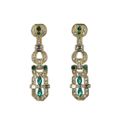 HEIDI DAUS® "It's A Fine Line" Crystal Art Deco Earrings
