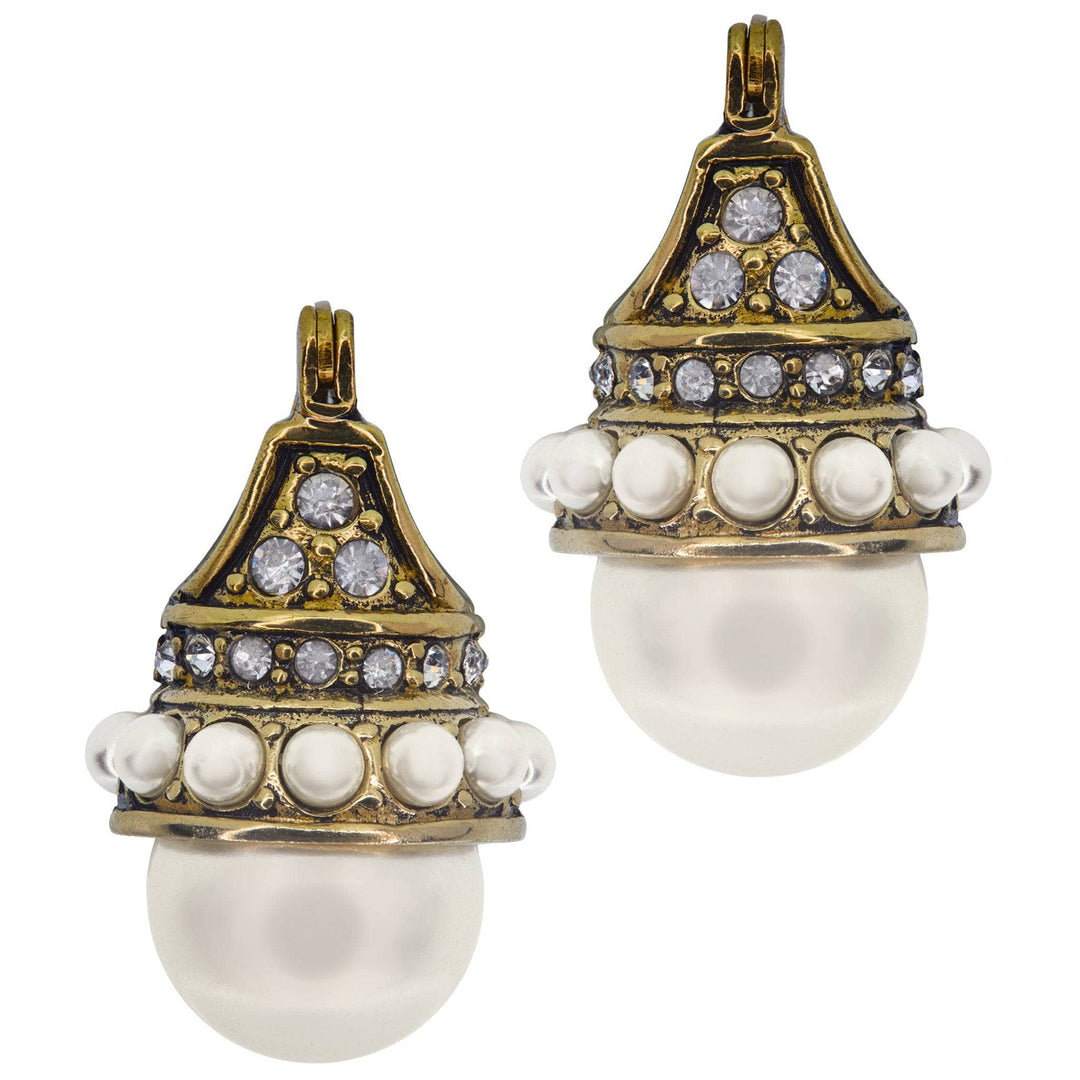 Boucles D'oreilles Signées Heidi Daus Cristal De Champagne - Style Art Déco Authentique | Neuf Sans Emballage